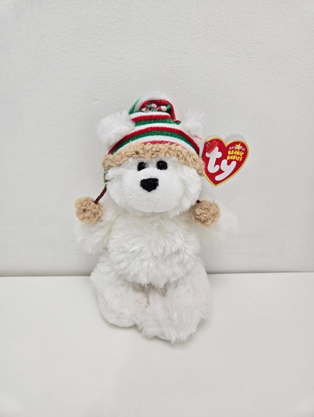 Ty Beanie Baby “Chillingsly” the Adorable Polar Bear wearing Hat (7 inch)